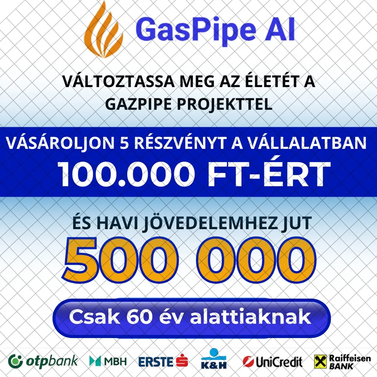 Fraudulent GasPipe AI ad creative impersonating Rácz Balázs targeting HU