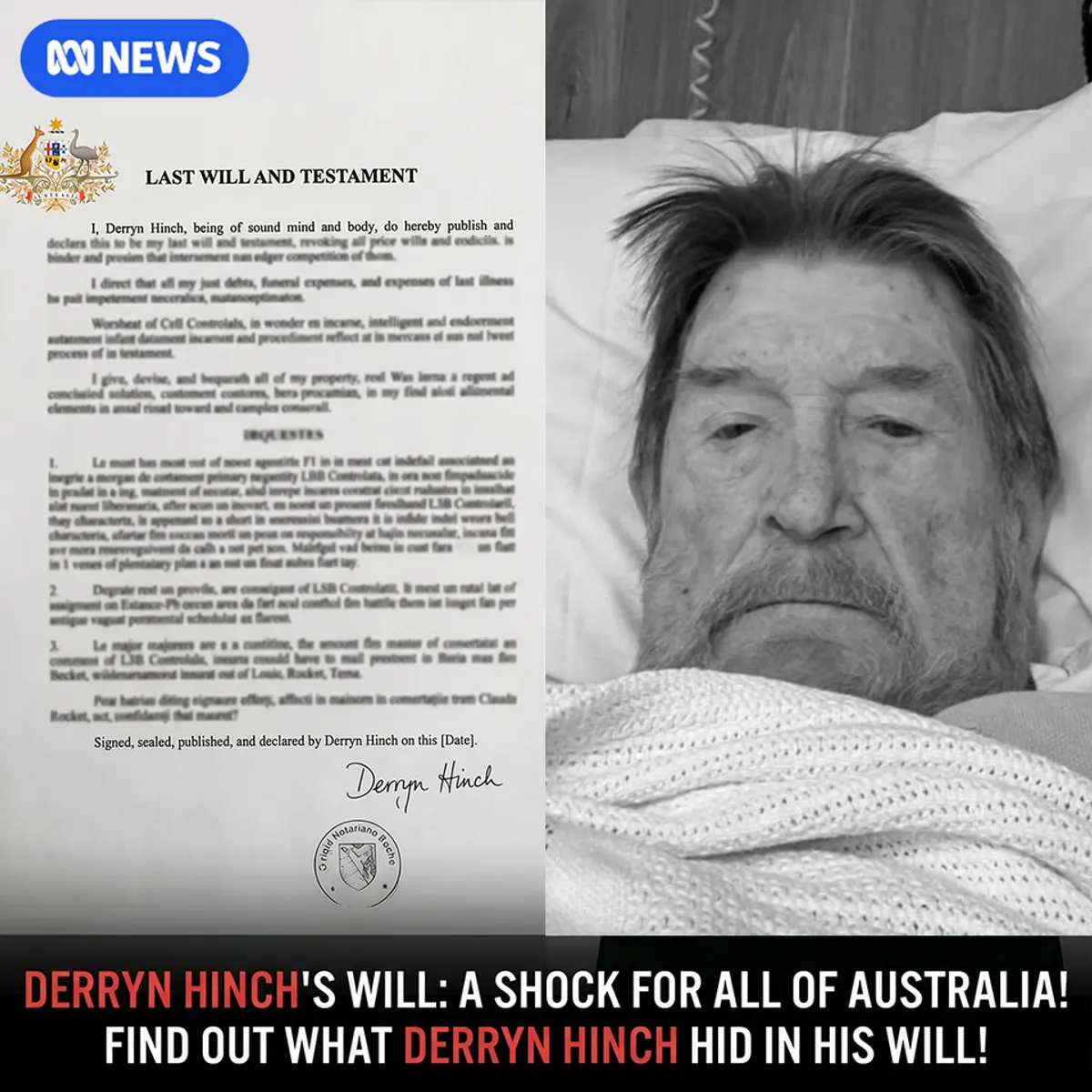 Fraudulent Peak Luxentria ad creative impersonating Derryn Hinch targeting AU