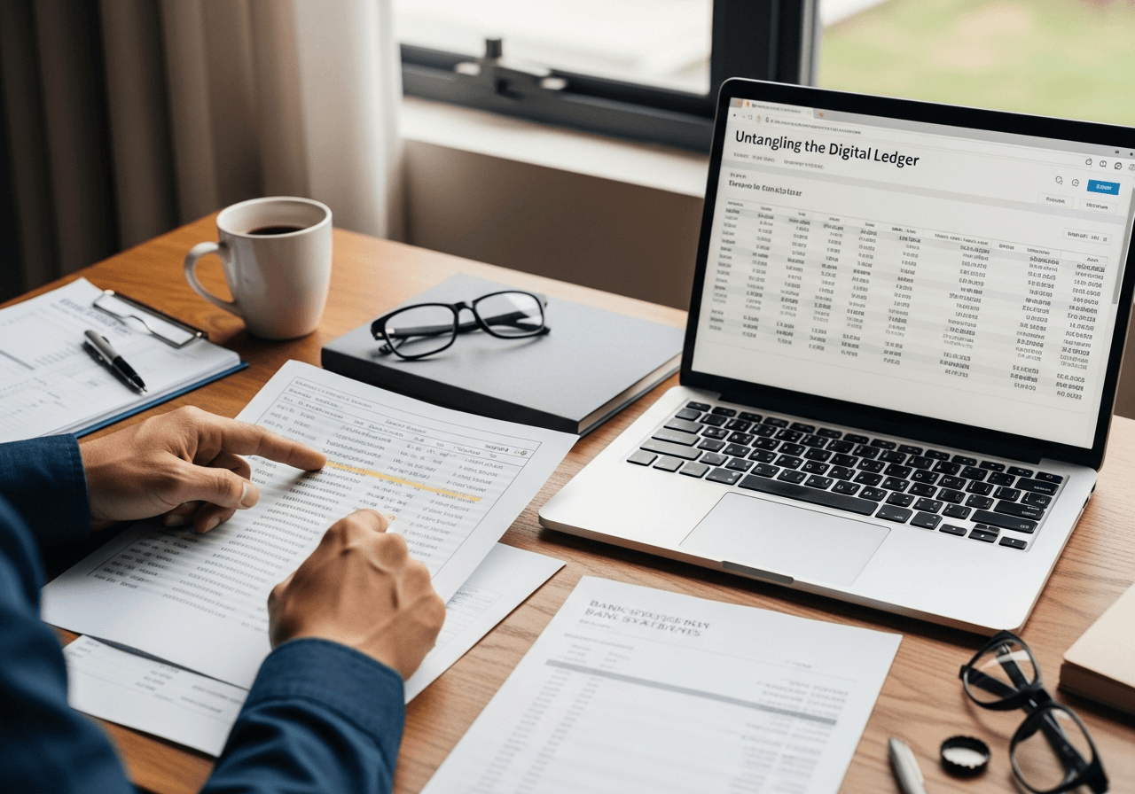 Person taking detailed notes about cryptocurrency transaction details for official reporting