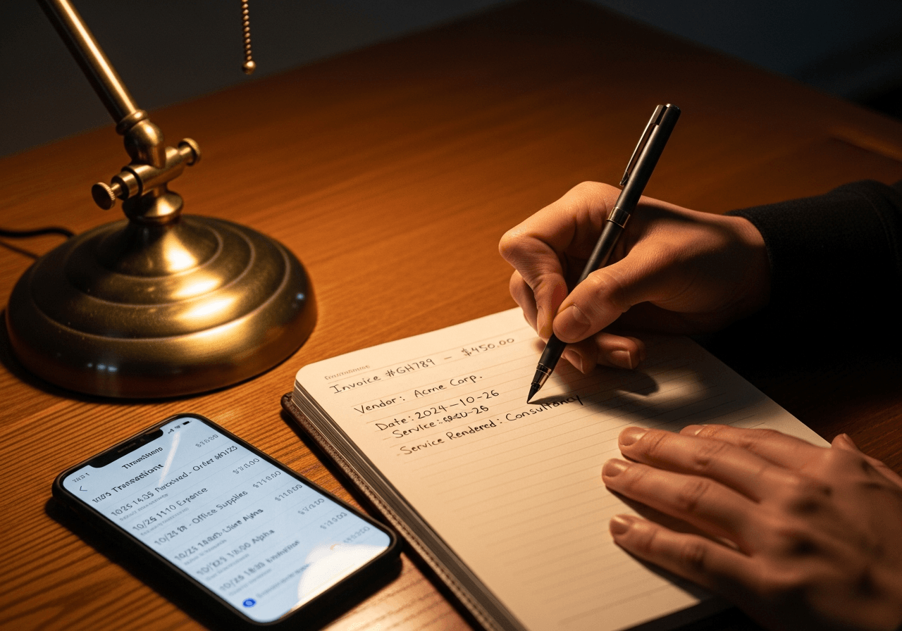 Victim documenting blockchain transaction information and timestamps for recovery process