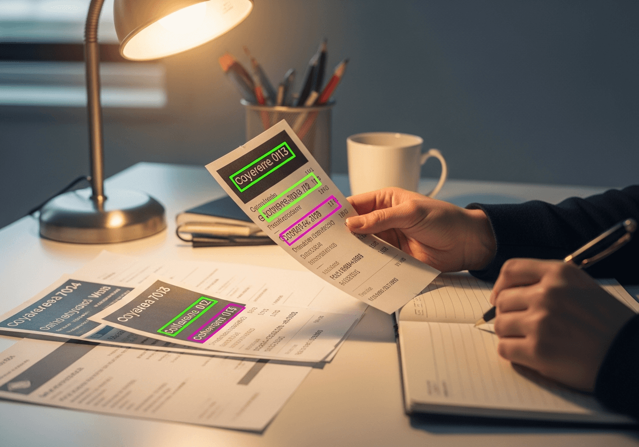 Printed crypto transaction hashes and receipts documented on desk with notes