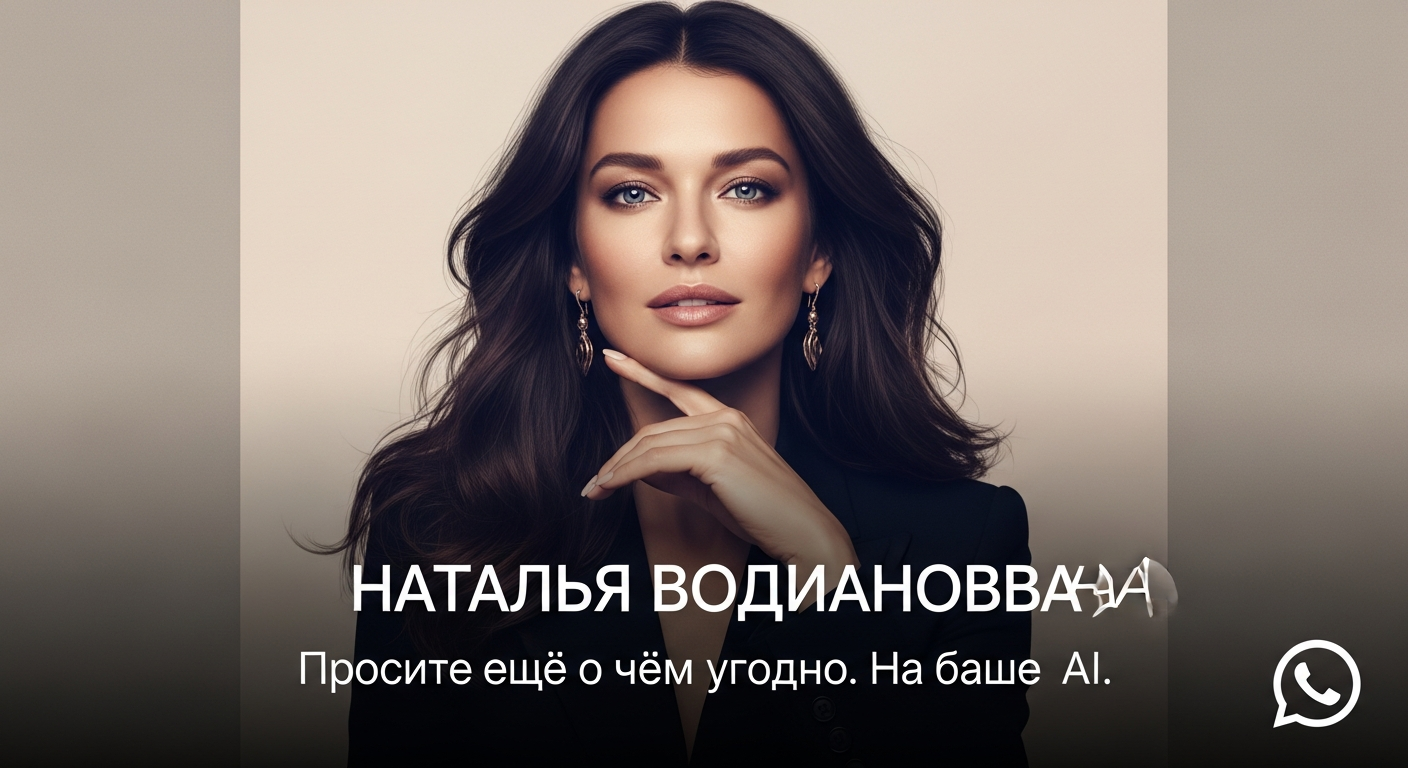 Facebook ad creative for WhatsApp AI showing impersonated celebrity endorsement in Cyrillic text