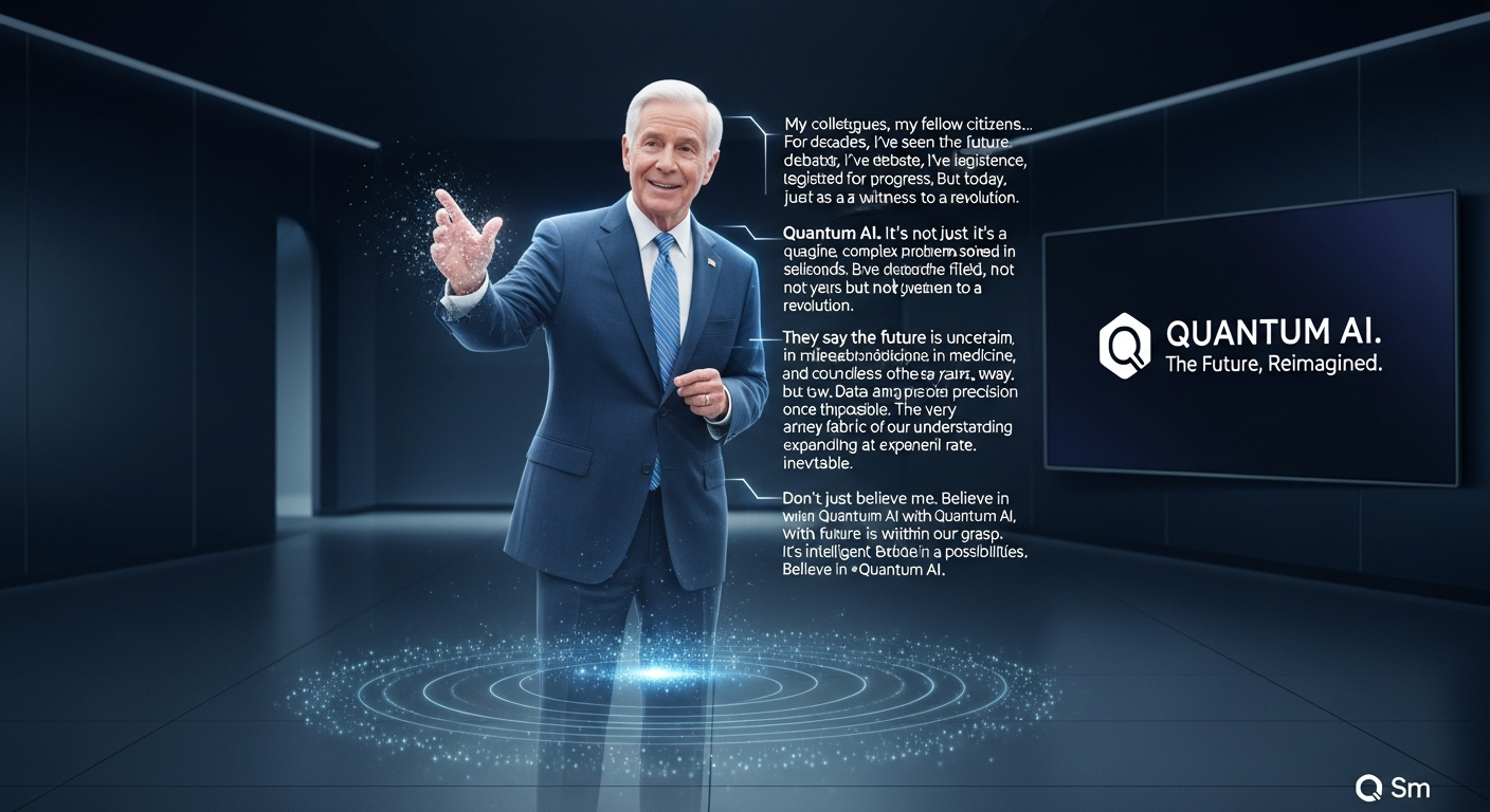 Fake celebrity endorsement ad promoting Quantum AI trading